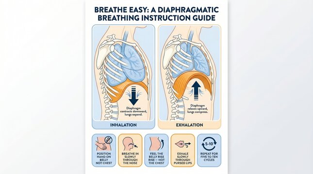 Diaphragmatic breathing anatomy and anxiety management tips guide