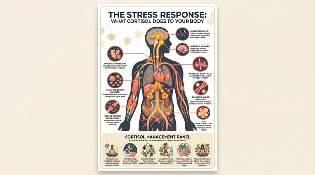 Cortisol and stress response anxiety management tips for body health