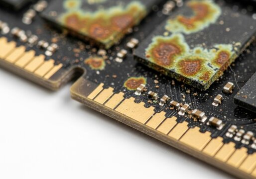 Close-up of computer circuit board.