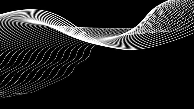 line abstract background. pattern of gray lines design. wave round lines abstract design. Wavy Dark grey curves design background. Abstract clean lines motion pattern 4k video