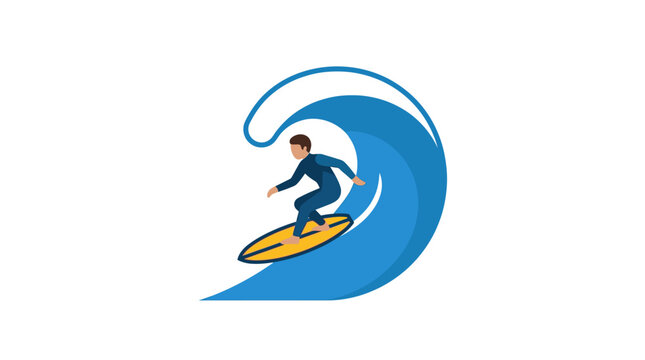 Man surfing on a wave board.