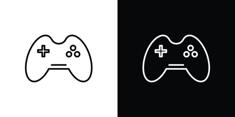 Gamepad icon in editable outlined, Vector EPS10 © Xevier