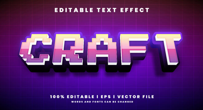 game pixel text effects, modern colors.Text style effects.
