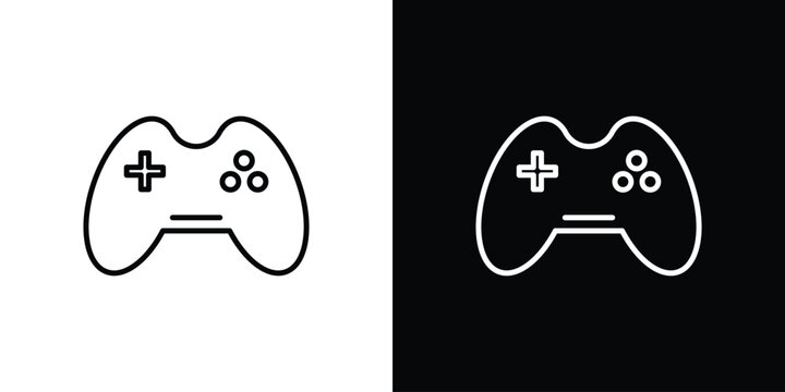 Gamepad icon in editable outlined, Vector EPS10