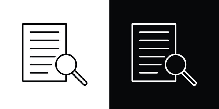 Inspection icon in editable outlined, Vector EPS10