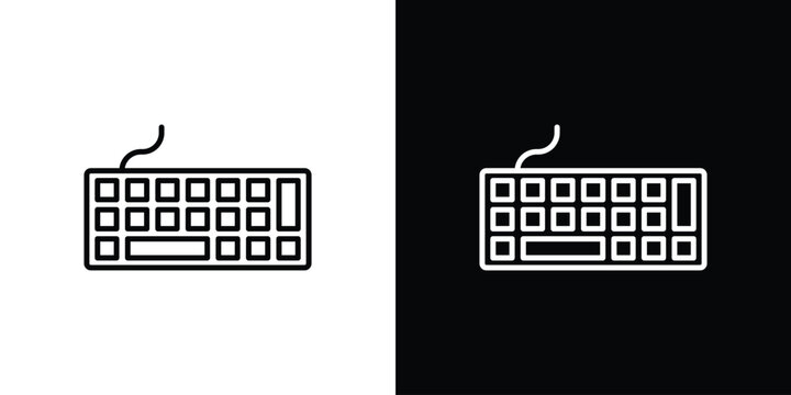 Keyboard icon in editable outlined, Vector EPS10