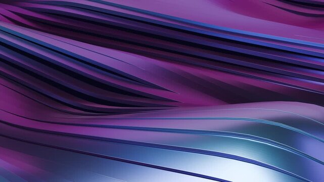 Futuristic 3D dark violet waves undulating with vertical perspective loop. Cyberpunk neon purple geometric stepped layers background. Digital terrain tech motion graphics 4K 24fps.