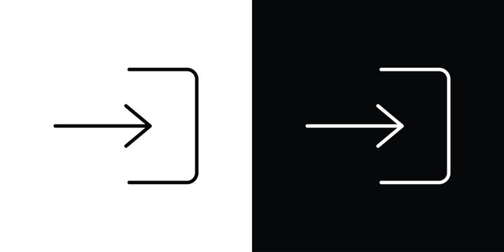 Log in icon in editable outlined, Vector EPS10