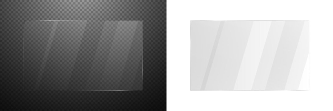 Transparent glass plate texture effect