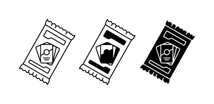 Snack Pack Icons, Food Packaging Vector Graphics, Sweet Treat Wrappers, Isolated Design Elements