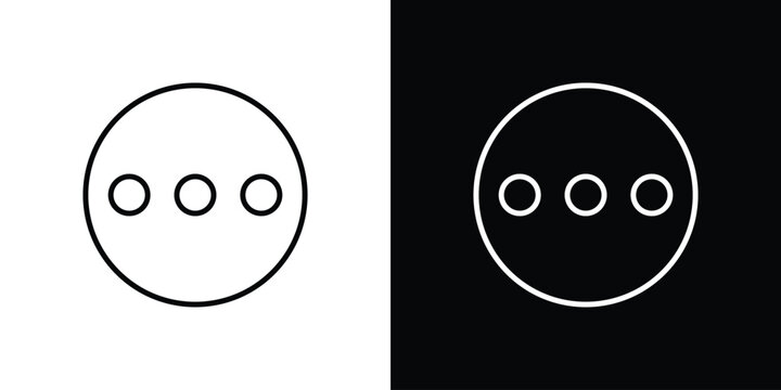 More icon in editable outlined, Vector EPS10