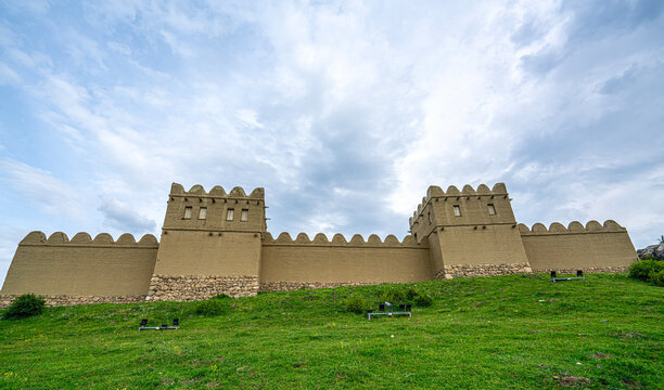 Scenic views of the archaeological remains and monumental stone walls of Hattuşa (Hattusha),  located in Boğazkale, &Ccedil;orum, this sprawling site was the fortified capital city of the Hittite Empire duri