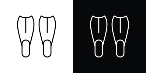 Scuba diving icon in editable outlined, Vector EPS10 © Xevier