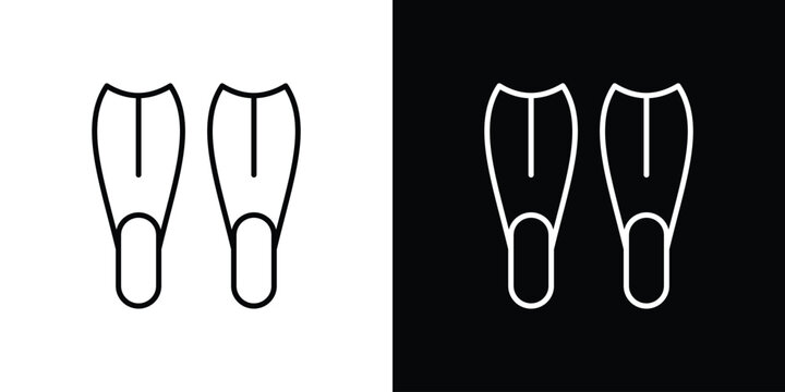 Scuba diving icon in editable outlined, Vector EPS10