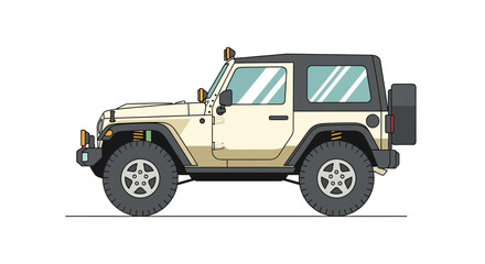 Off-road SUV Illustration for Adventure Travel and Exploration © Konco