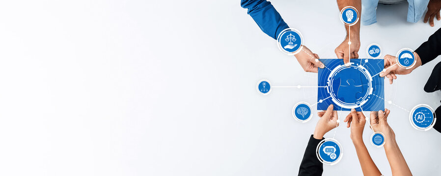 This image illustrates a diverse group collaborating on ethical standards in business. It emphasizes transparency, accountability, and the importance of stakeholder engagement. Amity