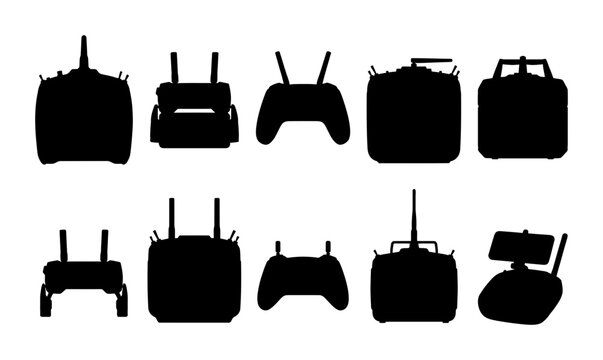 Collection of Drone Remote Controller Silhouettes