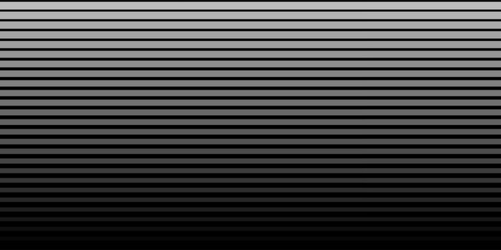 Half tone line pattern. Faded halftone black lines. Fading gradient background. Horizontal abstract geometric texture with parallel stripes. Gradient pattern. Vector illustration on white background