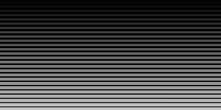 Half tone line pattern. Faded halftone black lines. Fading gradient background. Horizontal abstract geometric texture with parallel stripes. Gradient pattern. Vector illustration on white background
