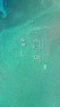 Abandoned Underwater Roman Villa Ruins in Epidauros Greece