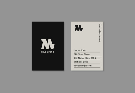 Vertical Business Cards Template