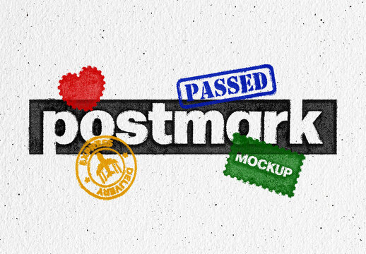 Ink Stamp Text Effect &ndash; Paper Print Typography for Logo, Poster & Branding (PSD)