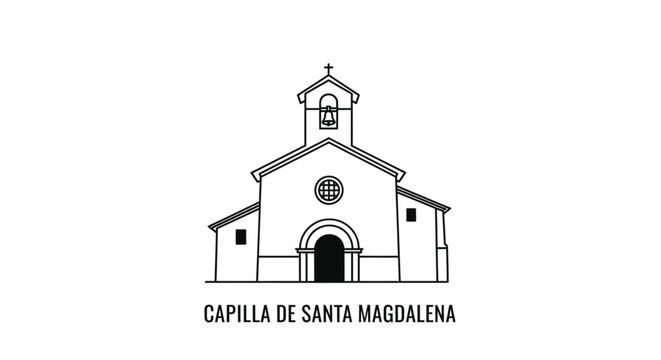 Santa Magdalena Chapel Architecture Drawing.