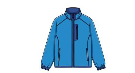 Blue zippered jacket with pockets © Konco