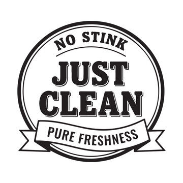 No stink just clean pure freshness badge logo