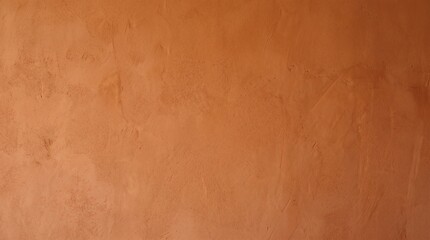 Fototapeta premium Smooth Terracotta Plaster Wall Texture Background with Warm Matte Surface, Subtle Rough Marks, Minimal Orange Backdrop and Empty Copy Space