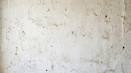 Fototapeta premium Old Whitewashed Plaster Wall Background with Subtle Cracks, Weathered Texture, Small Holes, Dirty Surface and Empty Copy Space