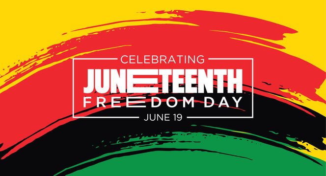 Juneteenth, Freedom Day abstract 
background vector banner template, 
June 19, USA