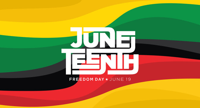 Juneteenth Freedom Day vector banner 
abstract background template design 
pattern for June 19 party celebrations, 
card, poster, social media post, event, 
web banner, ads
