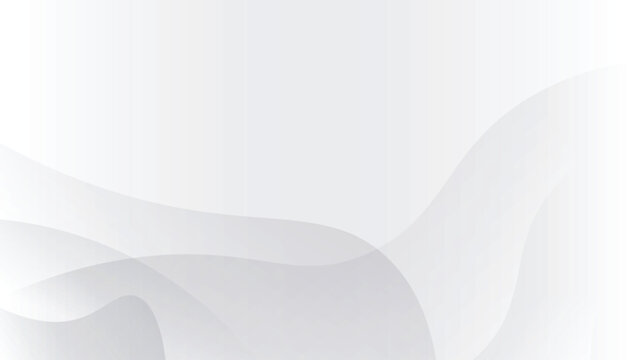 Modern white and gray flowing curves abstract background with dynamic multi layered gradient shapes for business banner design