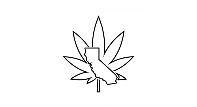 Joint with cannabis leaf outline drawing.