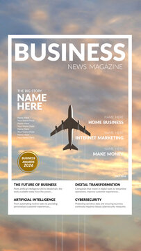 Premium Overlays Magazine Business Vertical &ndash; Editorial Layout Effects, Corporate Magazine Design Elements and Professional Business Overlays for Video Editing