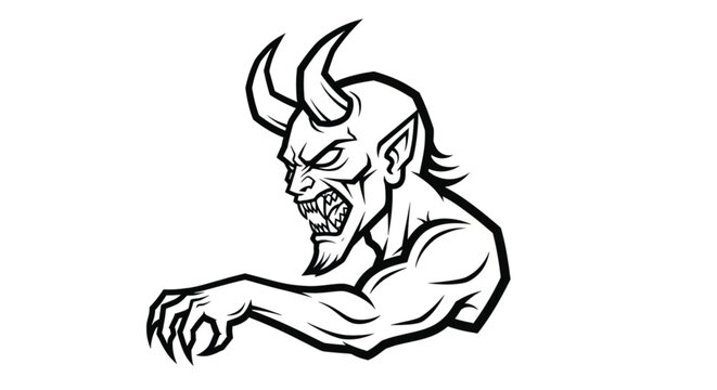 Demon creature with sharp horns.