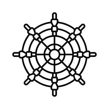 Tokenomics Distribution Wheel Chart Icon for Crypto Economy
