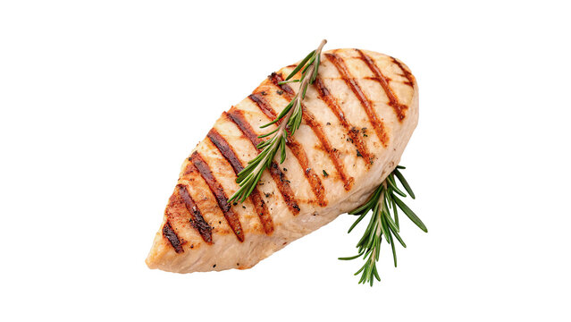Grilled chicken breast fillet steak healthy protein poultry food meat on transparent background