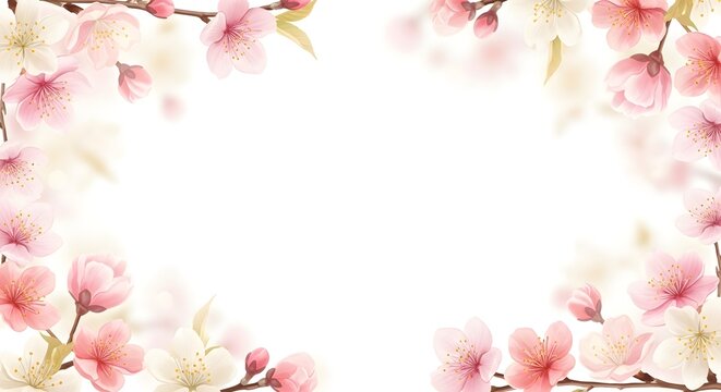 Father's day cherry blossom border design