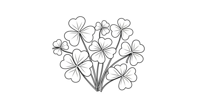 A bunch of four leaf clover.
