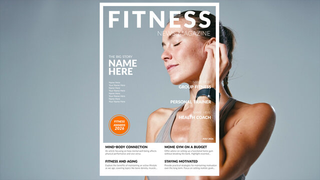 Premium Overlays Magazine Fitness &ndash; Sports Editorial Layout Effects, Gym Magazine Design Elements and Modern Fitness Overlays for Video Editing