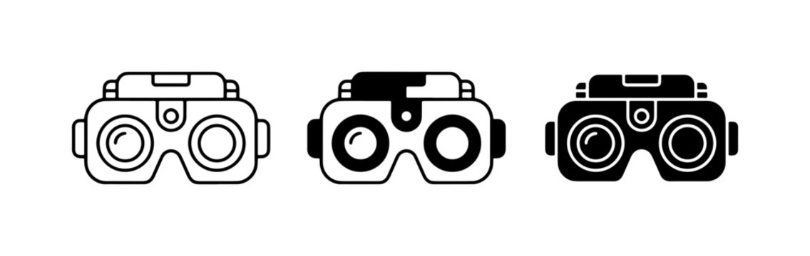 Virtual Reality Headsets, VR Goggles Icons Set, Immersive Technology Graphics