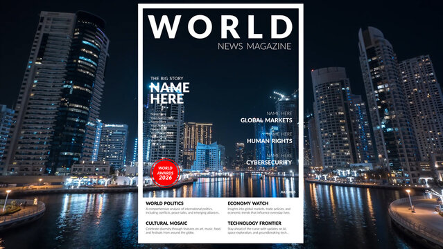 Premium Overlays Magazine World &ndash; Global Editorial Layout Effects, International News Magazine Design and Modern World Overlays for Video Editing