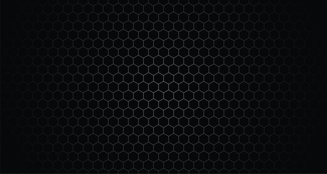 black hexagonal grid line pattern for bold and industrial wallpaper