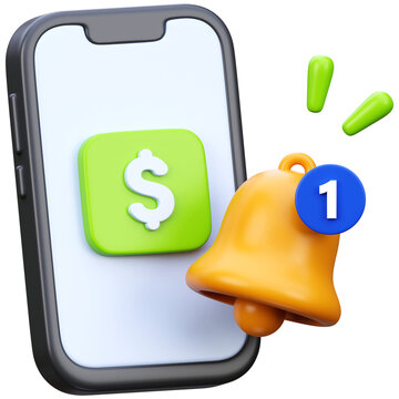 Subscription Payment Reminder 3D Icon for Recurring Billing Notification