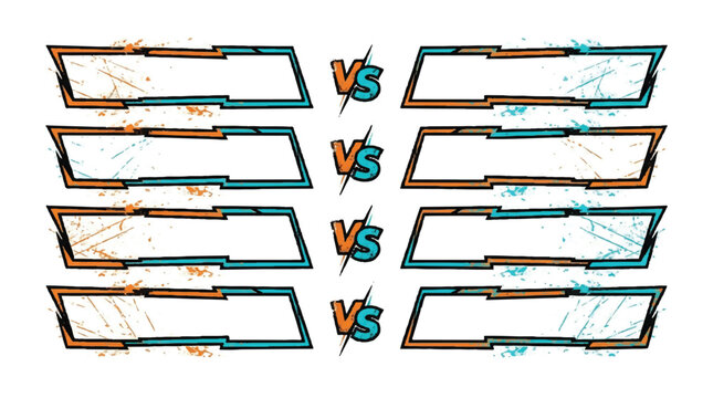 Football and Soccer Tournament Match Brackets VS Scoreboard Banners Set