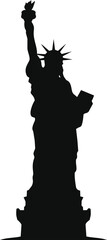 statue of liberty silhouette icon design vector illustration © Mohaiminul