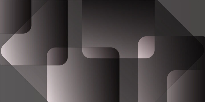 Abstract Grey Background with Modern Overlapping Translucent Rounded Square Shapes Minimalist Monochrome Geometric Gradient Vector Illustration for Corporate Tech Banner