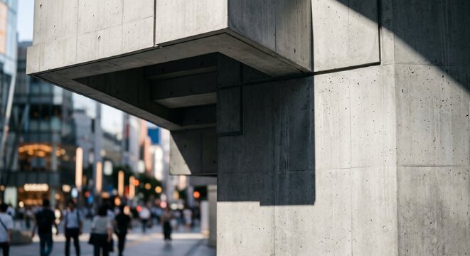 Modern Architecture Concrete Block Structure
